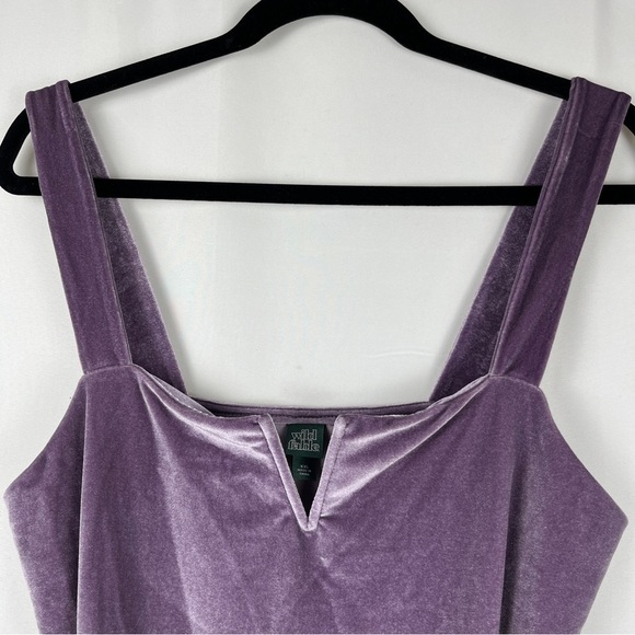 WILD FABLE Women's Y2K Purple Velour V-notch Tank Bodysuit Plus Size XXL Party - Picture 3 of 8